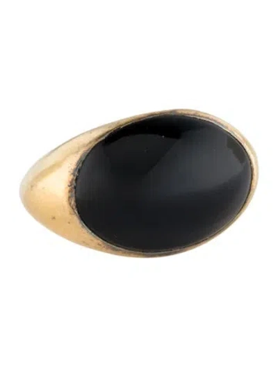 Pre-owned Monica Vinader X Kate Young Onyx Dome Ring In Multi