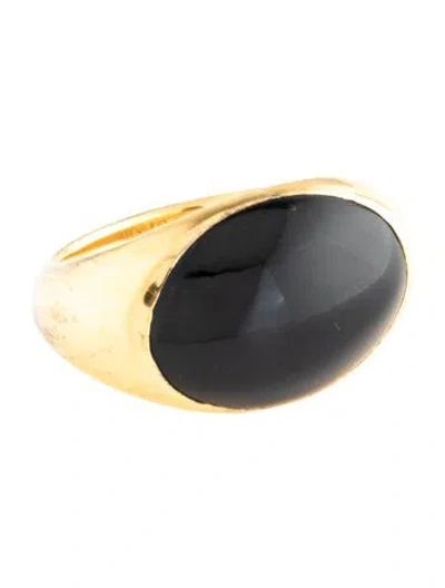 Pre-owned Monica Vinader X Kate Young Onyx Dome Ring In Multi