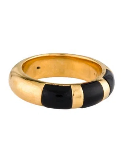 Pre-owned Monica Vinader X Kate Young Onyx Striped Band Ring In Multi