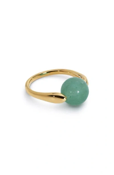 Monica Vinader X Kate Young Round Stone Ring In Multi