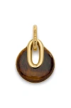 Monica Vinader X Kate Young Semiprecious Stone Pendant Necklace In Gold
