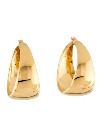 Pre-owned Monica Vinader X Kate Young Wide Tapered Hoop Earrings In Multi