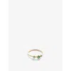 Monica Vinader Womens Yellow Gold Cluster 14ct Yellow-gold And 0.018ct Emerald And Diamond Ring In Yellow Gold