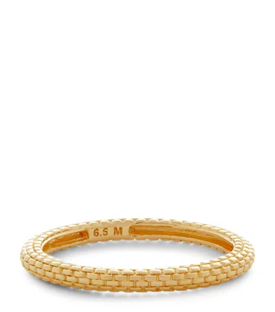 Monica Vinader Yellow Gold-plated Sterling Silver Heirloom Stacking Ring
