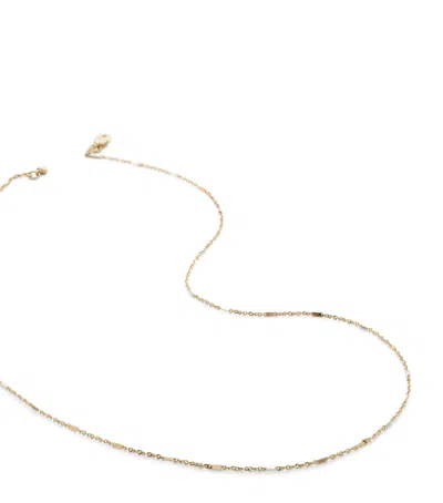 Monica Vinader Yellow Gold Shimmer Chain Necklace In Brown
