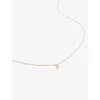 Monica Vinader Womens Yellow Gold Small Letter F 14ct Yellow-gold Pendant Necklace In Yellow Gold