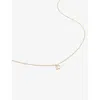 Monica Vinader Womens Yellow Gold Small Letter R 14ct Yellow-gold Pendant Necklace In Yellow Gold