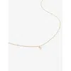 Monica Vinader Womens Yellow Gold Small Letter Y 14ct Yellow-gold Pendant Necklace In Yellow Gold