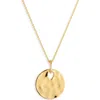 Monica Vinader Ziggy Pendant Necklace In 18k Gold Vermeil