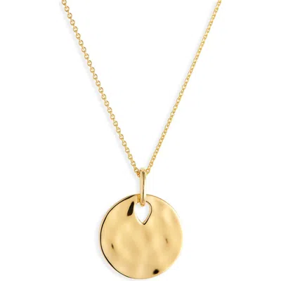 Monica Vinader Ziggy Pendant Necklace In 18k Gold Vermeil