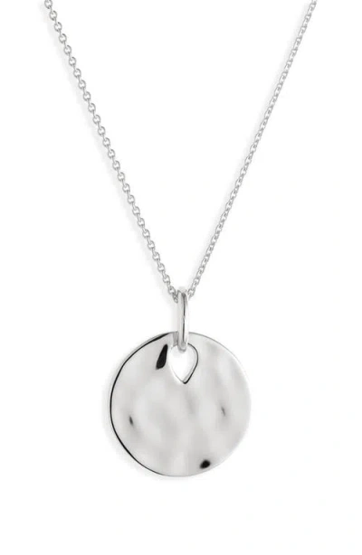 Monica Vinader Ziggy Pendant Necklace In Sterling Silver