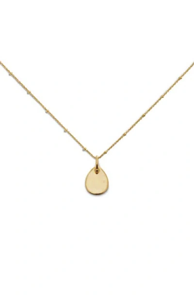 Monica Vinader Ziggy Petal Pendant Necklace In Gold