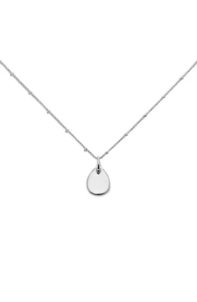 Monica Vinader Ziggy Petal Pendant Necklace In Metallic