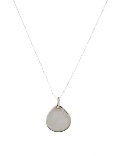Pre-owned Monica Vinader Ziggy Petal Pendant Textured Chain Necklace, 17" In Multicolor