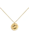 Monica Vinader Zodiac Charm Pendant Necklace In Gold