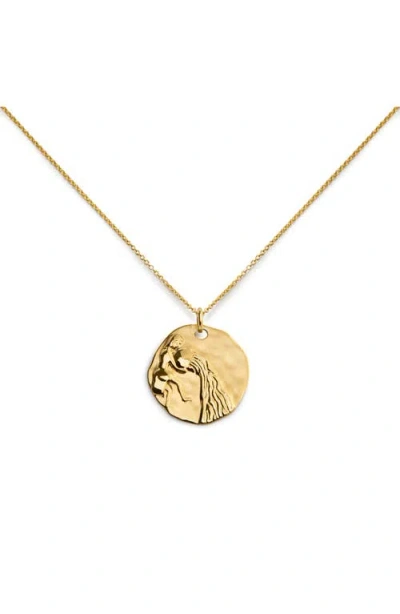 Monica Vinader Zodiac Charm Pendant Necklace In Gold