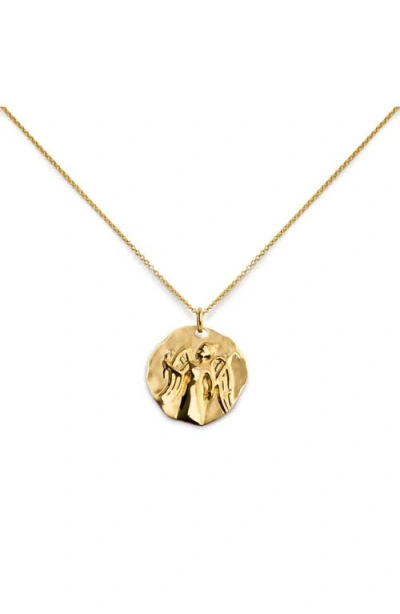 Monica Vinader Zodiac Charm Pendant Necklace In Gold