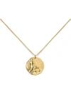 Monica Vinader Zodiac Charm Pendant Necklace In Gold