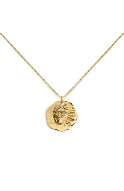 Monica Vinader Zodiac Charm Pendant Necklace In Gold