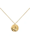Monica Vinader Zodiac Charm Pendant Necklace In Gold