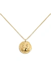 Monica Vinader Zodiac Charm Pendant Necklace In Gold