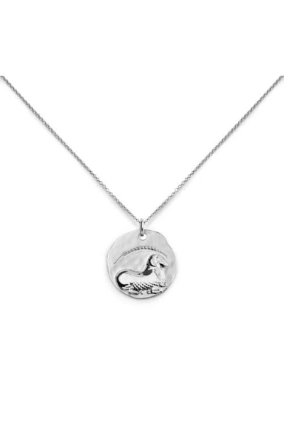 Monica Vinader Zodiac Charm Pendant Necklace In Metallic