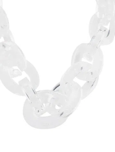 Pre-owned Monies Acrylic Collar Necklace, 20" In Multi
