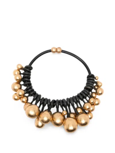 Monies Bead-embellished Chunky Necklace In Neutral