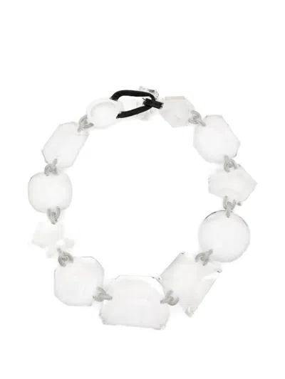 Monies Bina Faceted-bead Necklace In Metallic