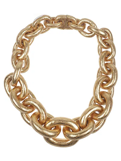 Monies Catena Wood And Goldfoil Necklace