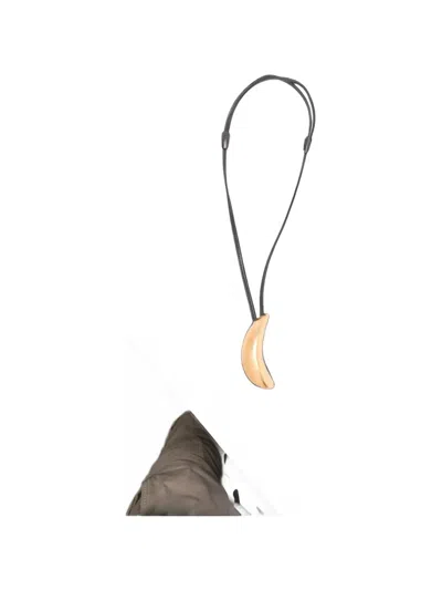Monies Crescent-pendant Wood Necklace In Multi