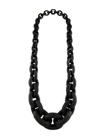 Pre-owned Monies Delhi Necklace, 21.5" In Black