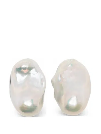 Monies Earrings Baroque Pearls "maree" In White
