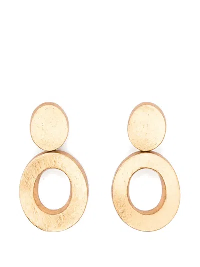 Monies Evara Geometric-shape Earrings In Gold