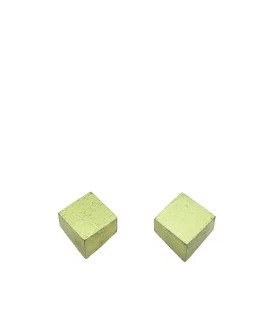 Monies Geometric Earrings In Green