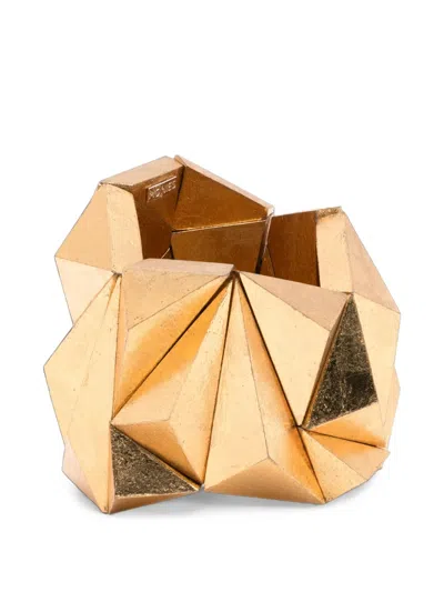 Monies Geometric Wood Bracelets In Gold