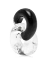Monies Havana Interlocking-hoop Earrings In Silver