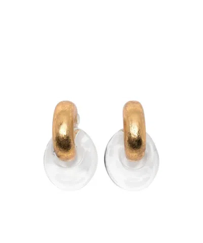 Monies Havana Interlocking-hoop Earrings In Golden
