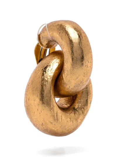 Monies Interlocked-link Clip-on Earrings In Gold