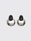 Monies Pebble-shape Wooden Earrings In Gray