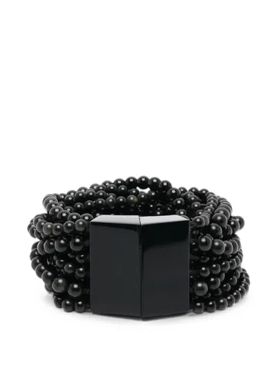Monies Julip Beaded Multi-strand Bracelet In Gray