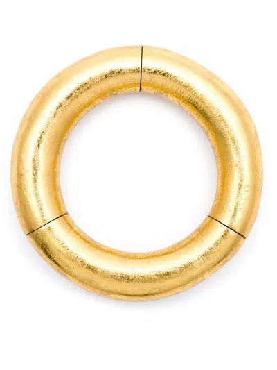 Monies Medium Tri Sectional Bangle In Gold