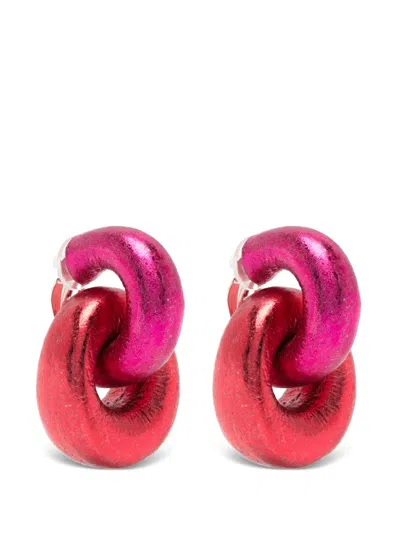 Monies Metallic-finish Clip-on Earrings In Pink