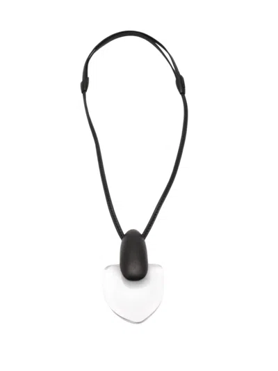 Monies Necklace Pendant "sire" In Black