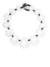 Monies Nocte Transparent-design Oversized Necklace In Leather Acrylic