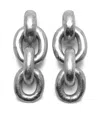 Monies Chain Earrings In Silver
