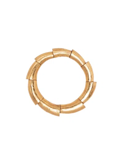 Monies Orchid Wooden Necklace In Golden
