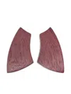 Monies Pazura Geometric Clip-on Earrings In Pink