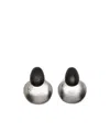 Monies Pebble-shape Wooden Earrings In Purple