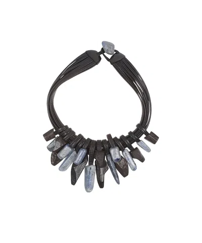 Monies Pendant Necklace In Black